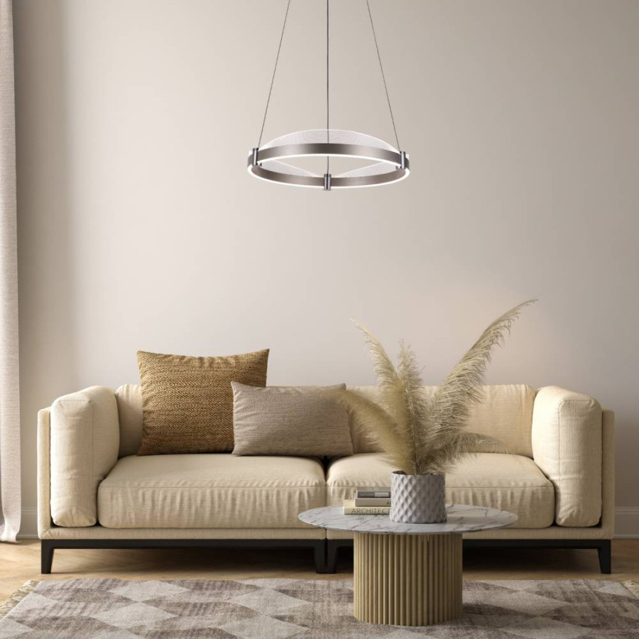 LED LUSTER 49W SIMONA D500 4000K BRUSHED COFFEE