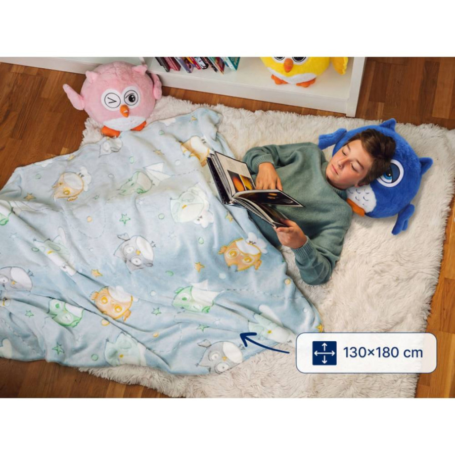 DORMEO SET 3U1 JASTUK DEKA IGRAČKA WARM HUG EMOTION SLEEPY OWL