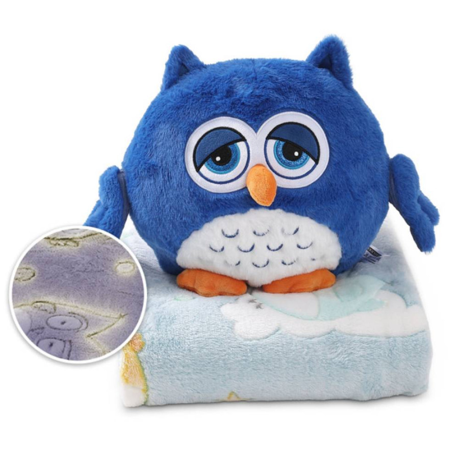DORMEO SET 3U1 JASTUK DEKA IGRAČKA WARM HUG EMOTION SLEEPY OWL