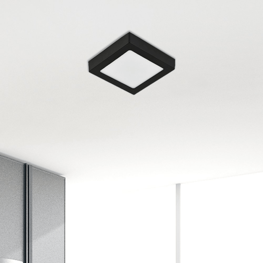 NADGRADNI LED PANEL 30W KVADRATNI E-LIGHT 6500K CRNI