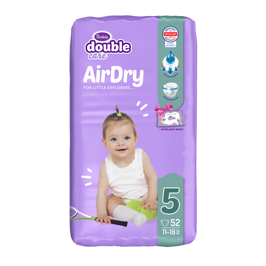 VIOLETA PELENE 52KOM 5 JUNIOR 11-18KG DOUBLE CARE AIR DRY