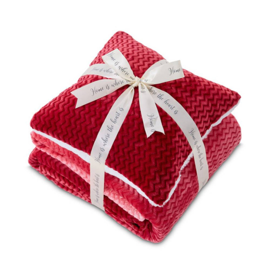DORMEO SET JASTUK I DEKA 130X190 WARM HUG RED OMBRE