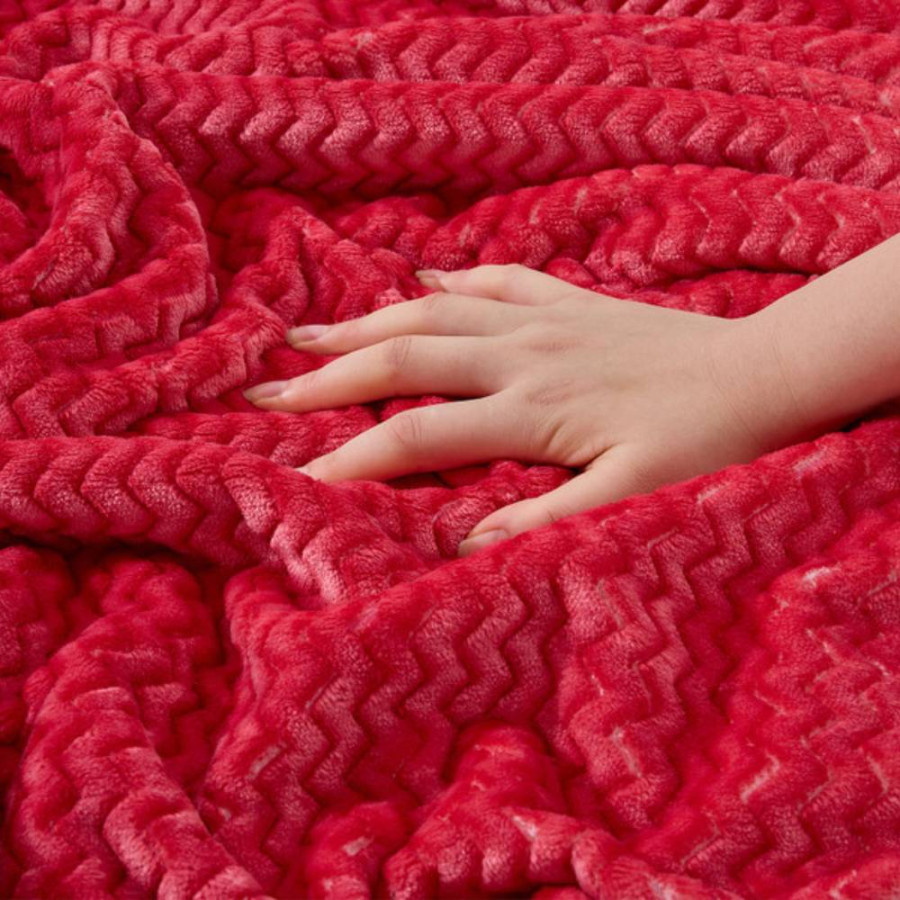 DORMEO SET JASTUK I DEKA 200X200 WARM HUG RED OMBRE