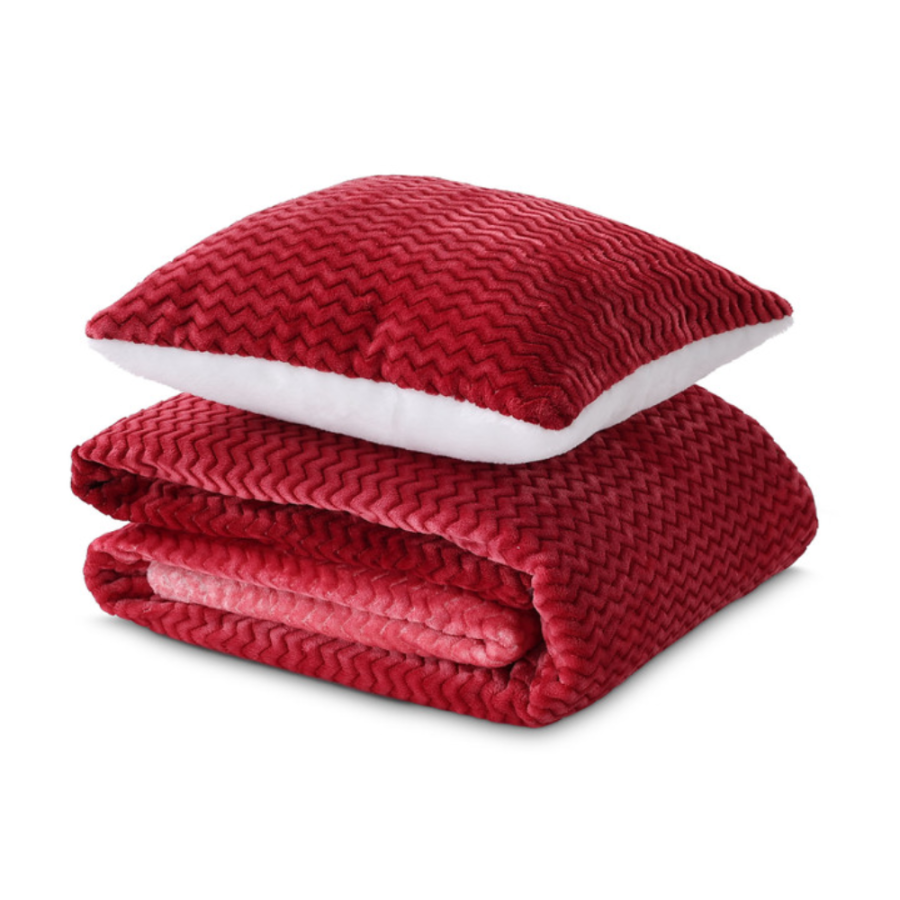 DORMEO SET JASTUK I DEKA 200X200 WARM HUG RED OMBRE