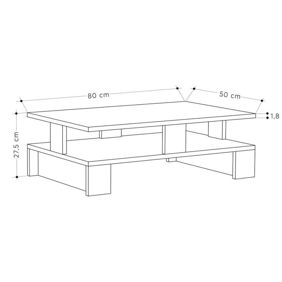 KLUB STO MANSU 80X50X27,5CM BIJELI