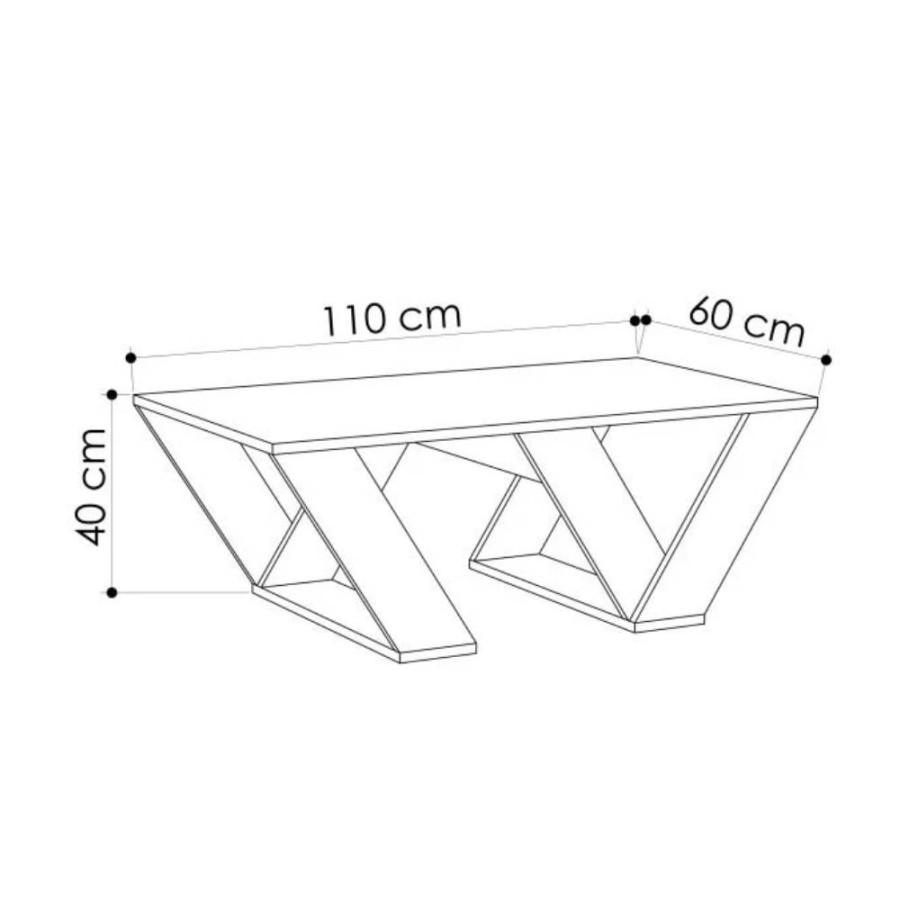 KLUB STO PIPRA 110X60X40CM BIJELI