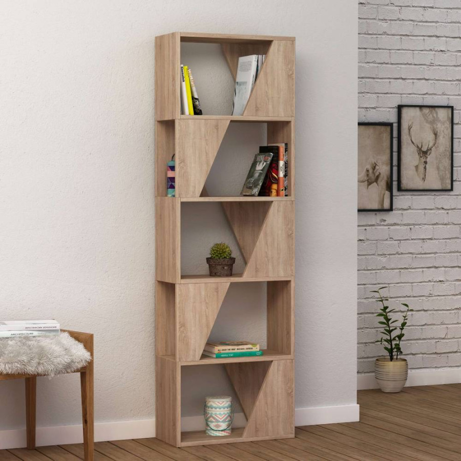 POLICA ZA KNJIGE FRAME 54X24X168CM HRAST