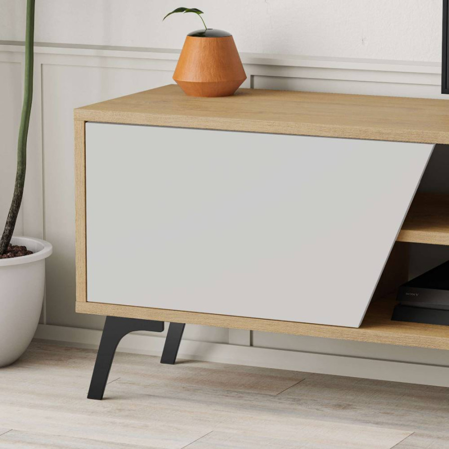 KOMODA ZA TV FIONA 180X35,6X48CM SONOMA/BIJELA