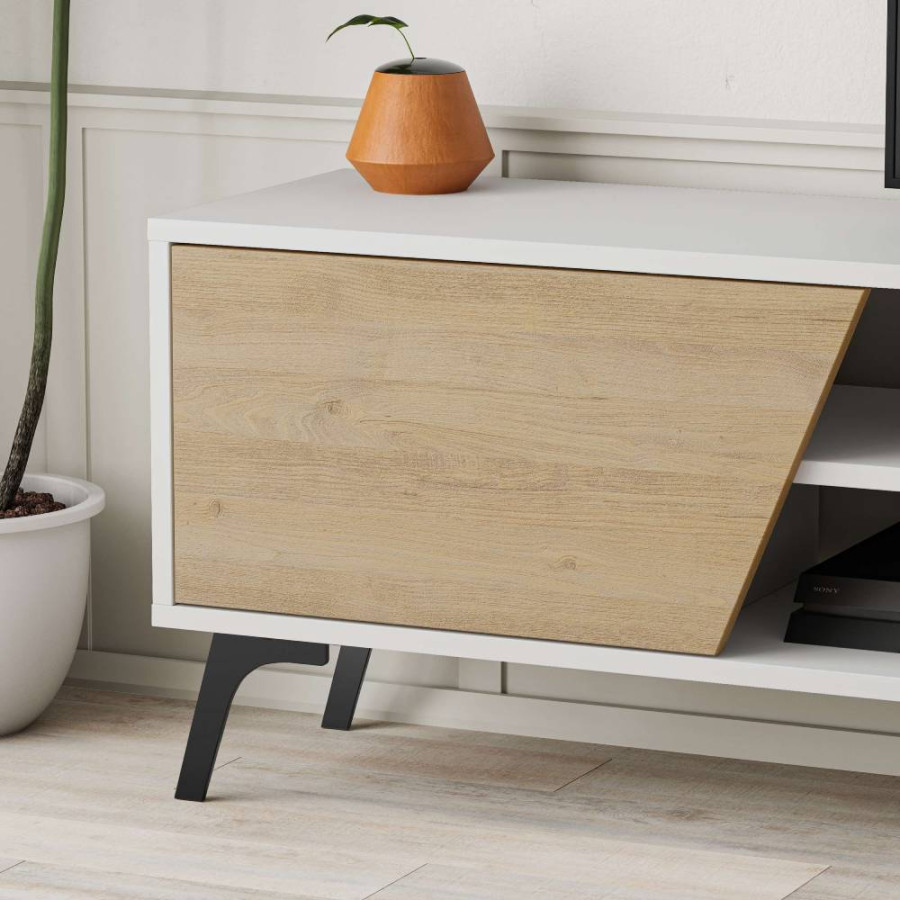 KOMODA ZA TV FIONA 180X35,6X48CM BIJELA/SONOMA