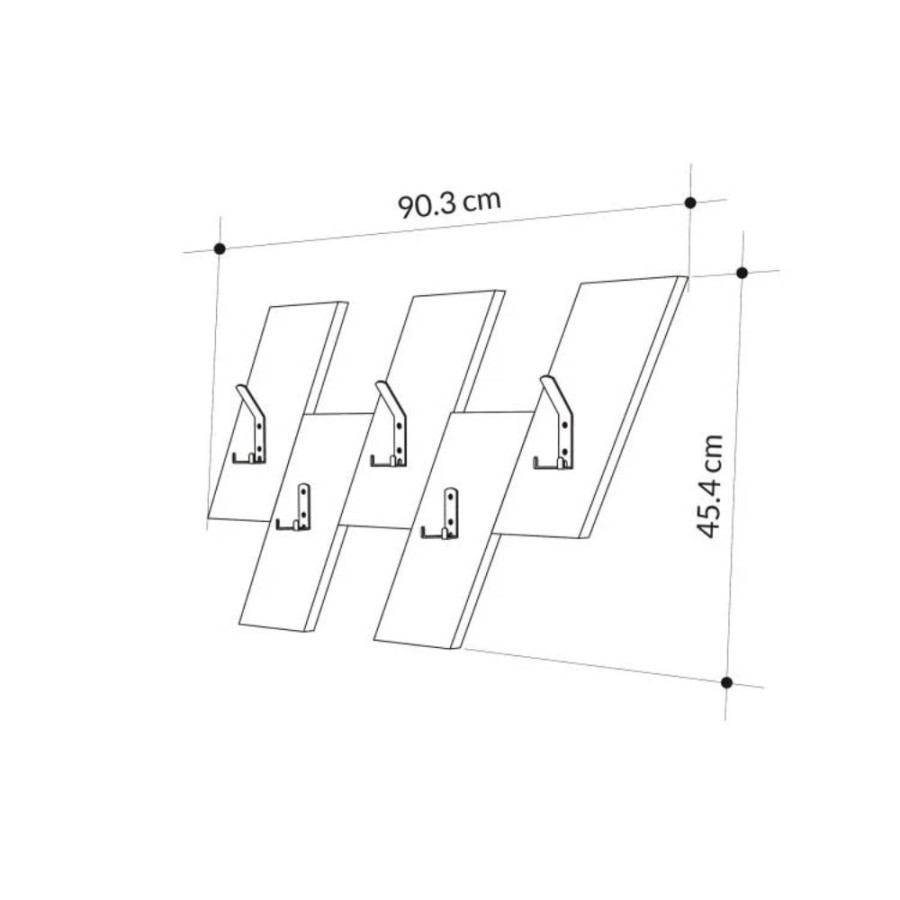 VJEŠALICA LIVY 90,3X45,4CM BIJELA