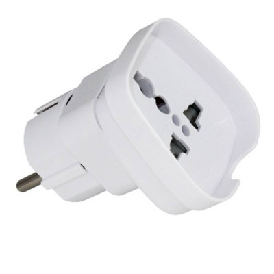 UNIVERZALNI PUTNI ADAPTER PRELAZ BIJELI 10A/ 250V 480-102/480-103