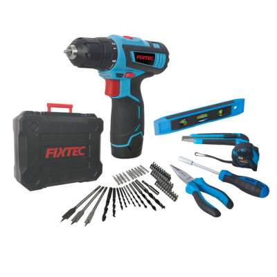 FIXTEC AKU BUŠILICA 12V 1,5AH FCD120K60/FCD1207K60 + 60-DIJELNI SET
