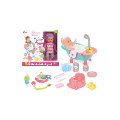 IGRAČKA LUTKA SA DODACIMA BATHTUB DOLL PLAYSET BATT
