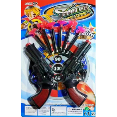 IGRAČKA PIŠTOLJ 2/1 SA MECIMA VACUUM