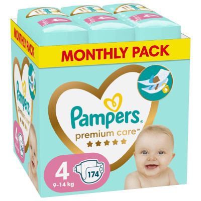 PAMPERS PREMIUM PELENE 4 174KOM MSB 9-14KG