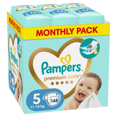 PAMPERS PREMIUM PELENE 5 148KOM MSB 11-16KG