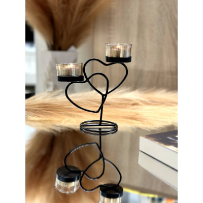 METALNI SVIJEĆNJAK ZA LUČICU 13,5X8X15CM