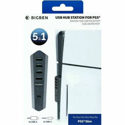 SLIM BIGBEN USB HUB ZA PS5 C PORT 4XUSB 1XTYPE