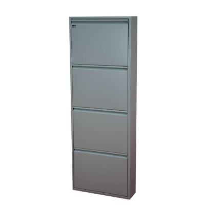 CIPELAR METALNI 4 LADICE SIVI 50X15X136CM