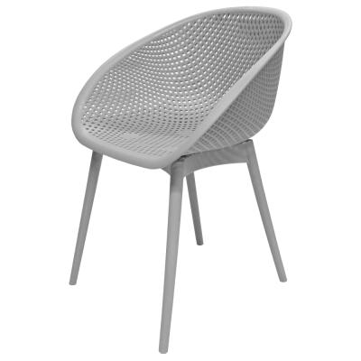 STOLICA ZA VRT 58X44X77CM DOTS SVIJETLO SIVA 2-1 19116-11G