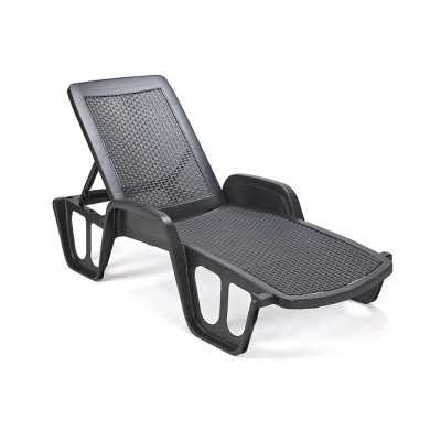 LEŽALJKA 100X192X71CM POOL RATTAN ANTRACIT