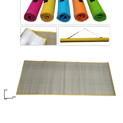 LEŽALJKA ZA PLAŽU 70X170CM SLAMNATA SA FOLIJOM ROLO NEON