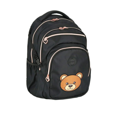 ŠKOLSKI RUKSAK GIRL BLACK TEDDY BEAR MASHA