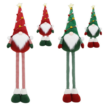 DEKORACIJA NOVOGODIŠNJA PLIŠANA 110CM GNOM RED/GREEN POT.