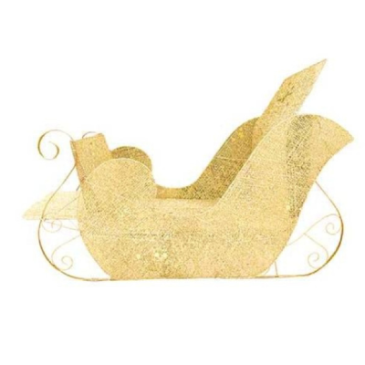 DEKORACIJA NOVOGODIŠNJA KOČIJA 120CM GOLD