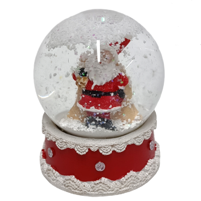 DEKORACIJA NOVOGODIŠNJA 6,5CM KUGLA SNOW RED DISP.