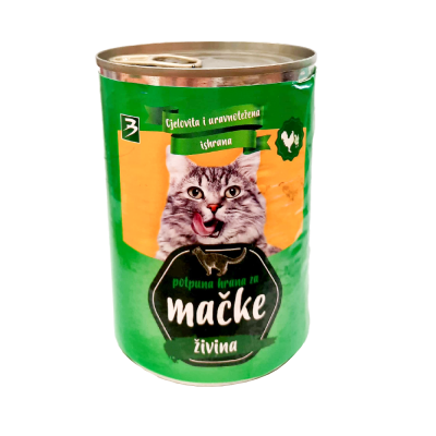 BINGO HRANA ZA MAČKE 415G ŽIVINA