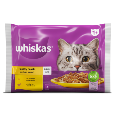 WHISKAS HRANA ZA MAČKE 4X85G PERAD