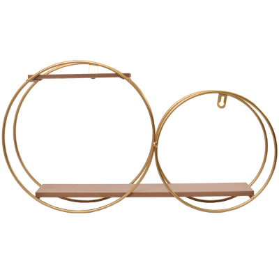 POLICA ZIDNA 40X24X10CM KRUG METALNI 2U1