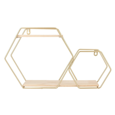 POLICA ZIDNA 41X24X10CM HEKSAGON 2U1