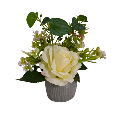 CVIJEĆE UMJETNO U SAKSIJI FI8CM H-25CM MIX CVIJEĆA