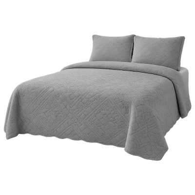 PREKRIVAČ ZA KREVET 220X240 I JASTUČNICA 50X70X2 SIVI