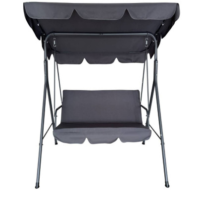 LJULJAČKA ZA VRT TROSJED 170X110X152CM SVIJETLO SIVA