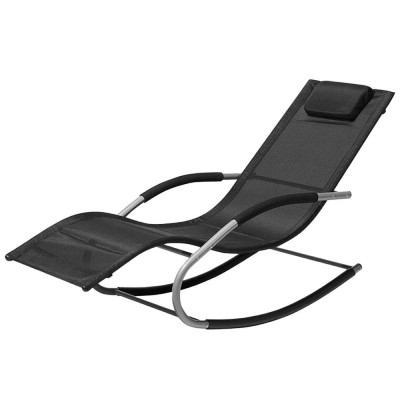 LEŽALJKA ZA VRT 60X156X66CM RELAX SIVA METALNA