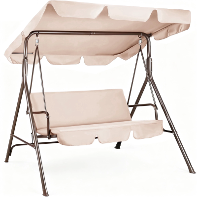 LJULJAČKA ZA VRT TROSJED 170X110X152CM BEŽ