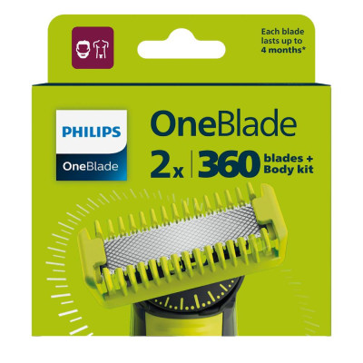 PHILIPS ONE BLADE OŠTRICE ZA APARAT ZA BRIJANJE 2+1 360 FACE&BODY QP624