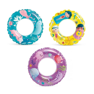ŠLAUF ZA PLIVANJE TRANSPARENT SEA ANIMALS 61CM