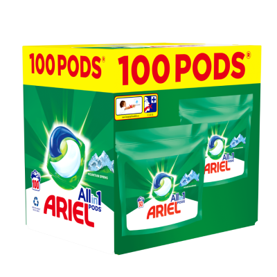 ARIEL DETERDŽENT ZA VEŠ U KAPUSLAMA 100 KOM MOUNTAIN SPRING (2X50)