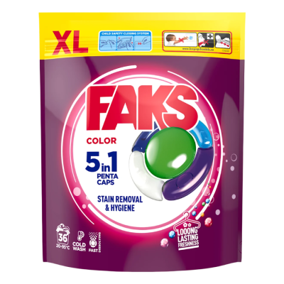 FAKS DETERŽENT ZA VEŠ U KAPSULAMA 36KOM COLOR