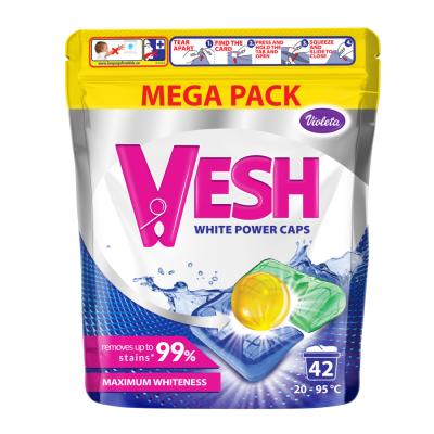 VESH DETERDŽENT ZA VEŠ U KAPSULAMA 42 KOM WHITE