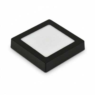 NADGRADNI LED PANEL 12W KVADRATNI E-LIGHT 6500K CRNI