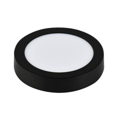 NADGRADNI LED PANEL 12W OKRUGLI E-LIGHT 4000K CRNI