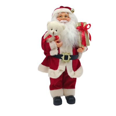 DEKORACIJA NOVOGODIŠNJA PLIŠANA 40CM SANTA CLAUS