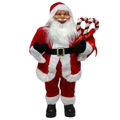 NOVOGODIŠNJA DEKORACIJA PLIŠANA 60CM SANTA CLAUS LOLLIPOP