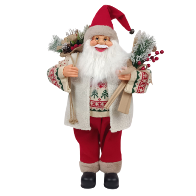 NOVOGODIŠNJA DEKORACIJA  PLIŠANA 60CM SANTA CLAUS