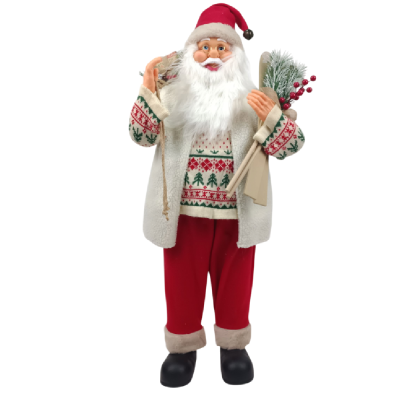 NOVOGODIŠNJA DEKORACIJA PLIŠANA 95CM SANTA CLAUS
